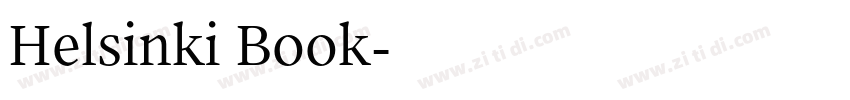 Helsinki Book字体转换